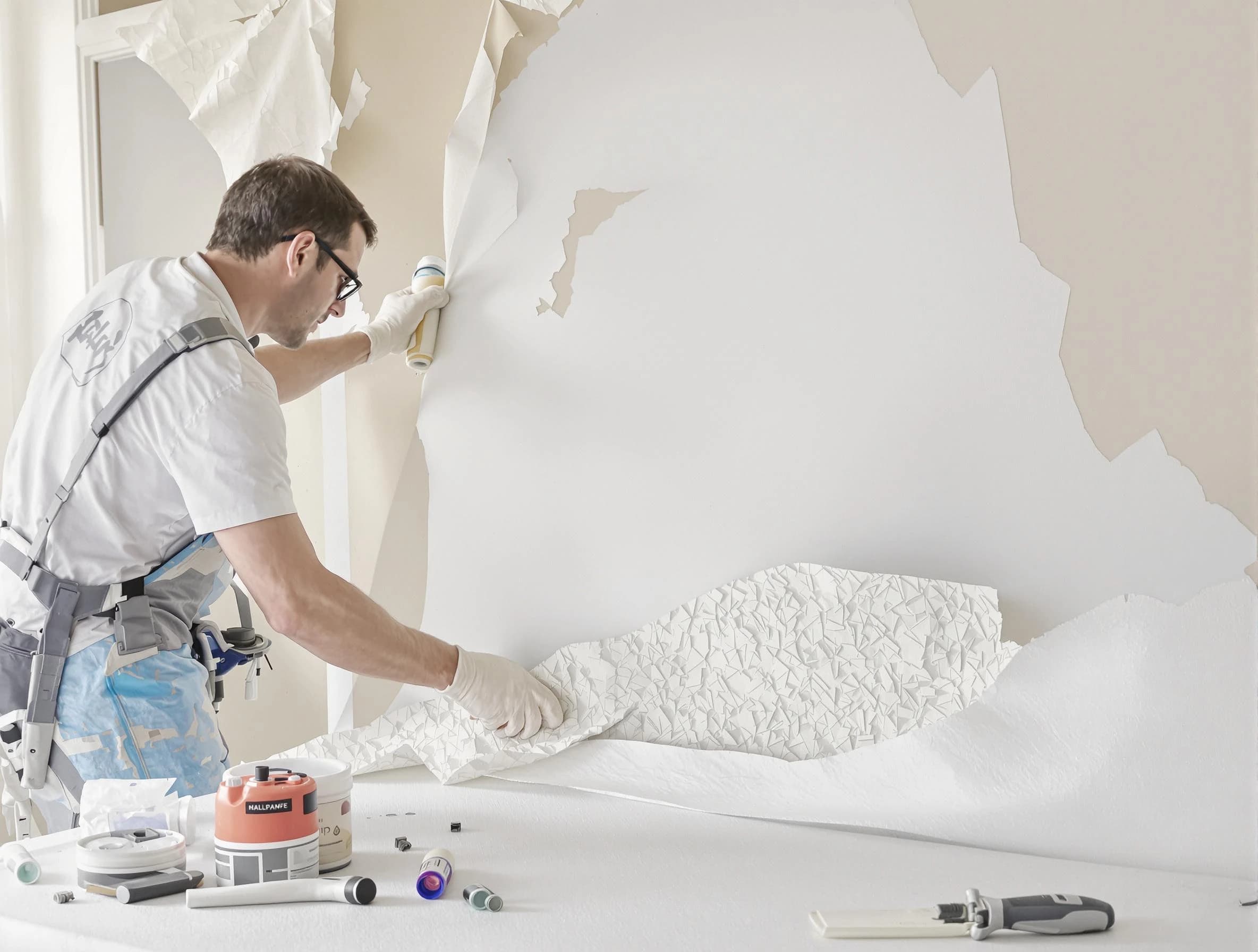 Detailed wallpaper removal and wall prep by Citrus Park House Painters in Citrus Park