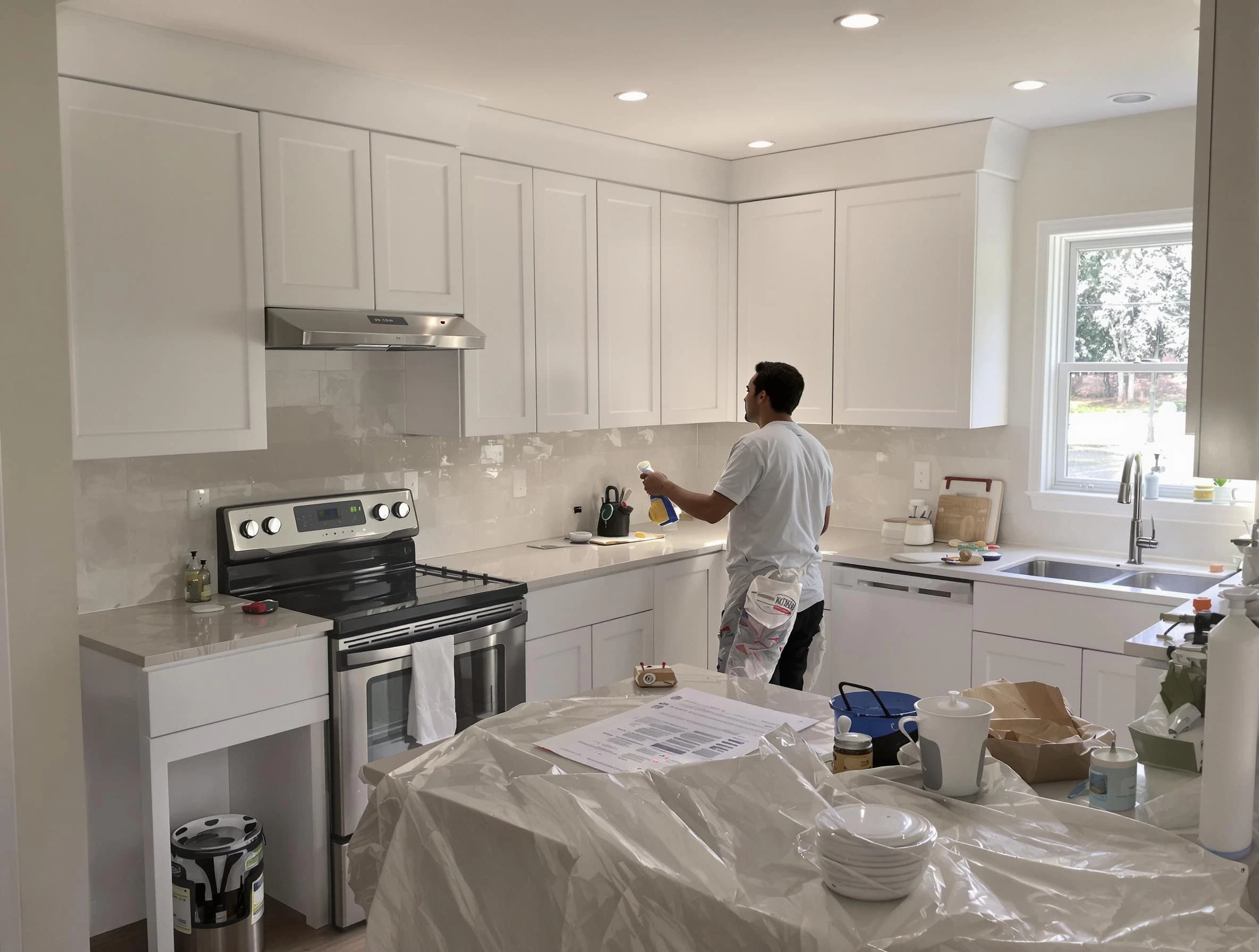 Citrus Park House Painters performing detailed kitchen painting in Citrus Park