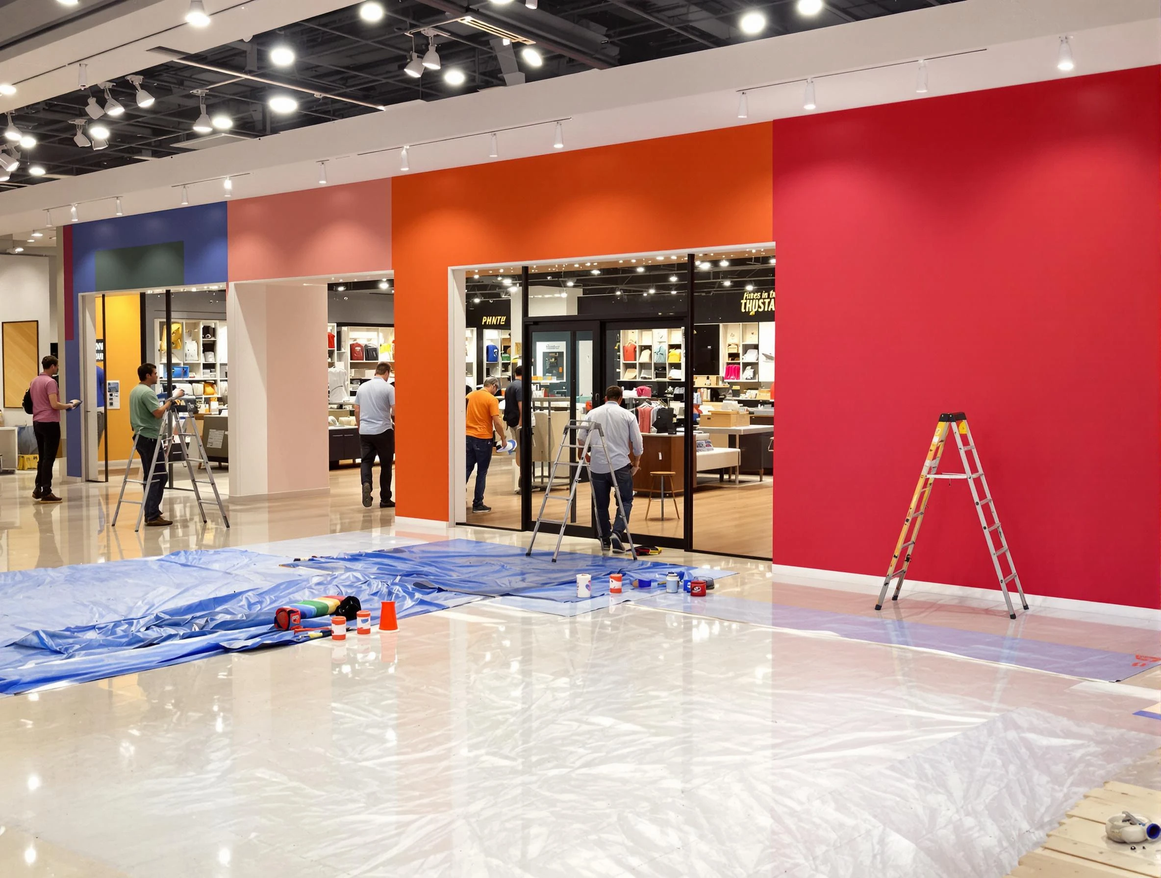 Citrus Park House Painters painting a commercial interior in Citrus Park, AZ