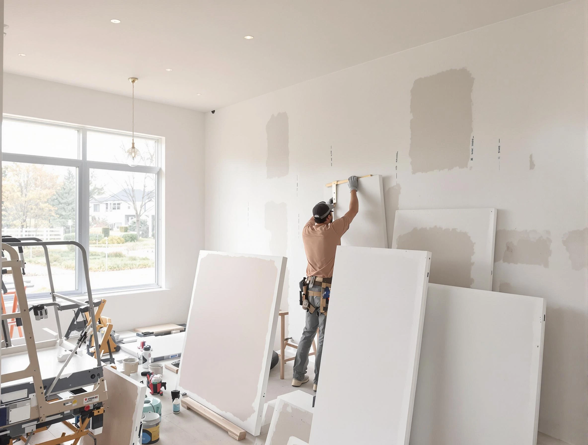Citrus Park House Painters precisely hanging drywall sheets in Citrus Park, AZ