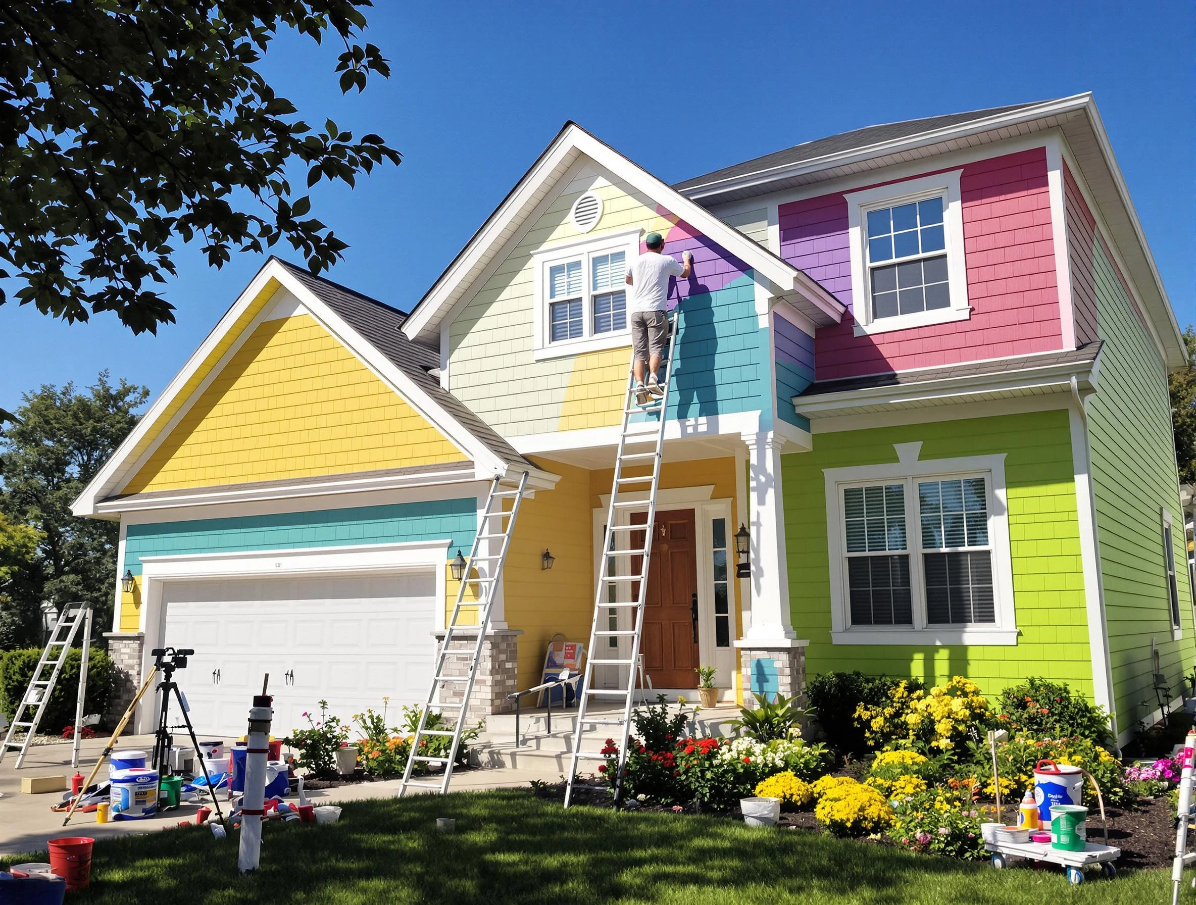 Citrus Park House Painters professionals painting a home exterior in Citrus Park, AZ